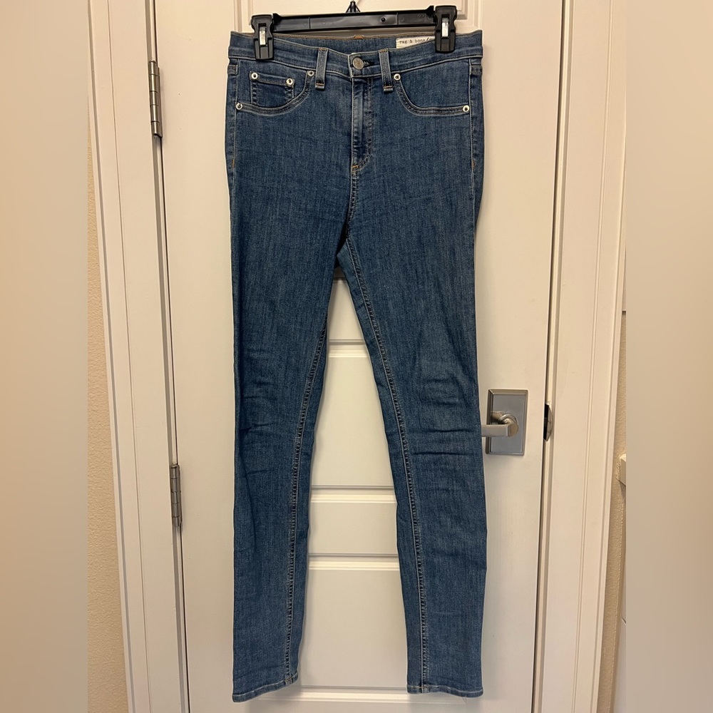 Rag & Bone Blue Skinny Jeans with Stretch Fit | Size 27